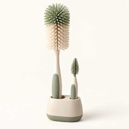 Skinkfine Bottle Cleaning Brush Set – Two-Brush Kit with Storage Stand