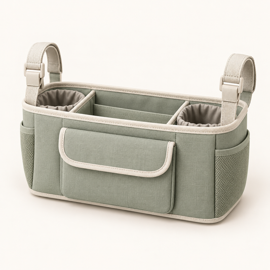 Skinkfine Sage Green Stroller Organizer – Multi-Compartment Hanging Storage Bag