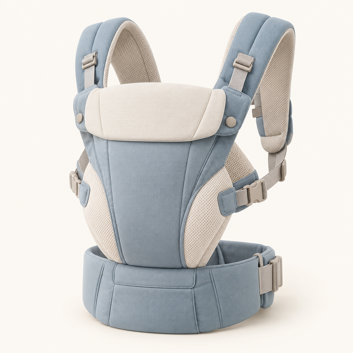 Skinkfine Blue Structured Baby Carrier – Adjustable Carrier with Wide Waist Belt