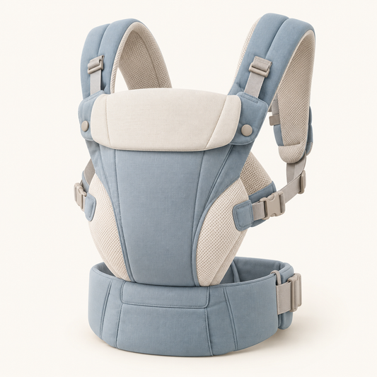 Skinkfine Blue Structured Baby Carrier – Adjustable Carrier with Wide Waist Belt