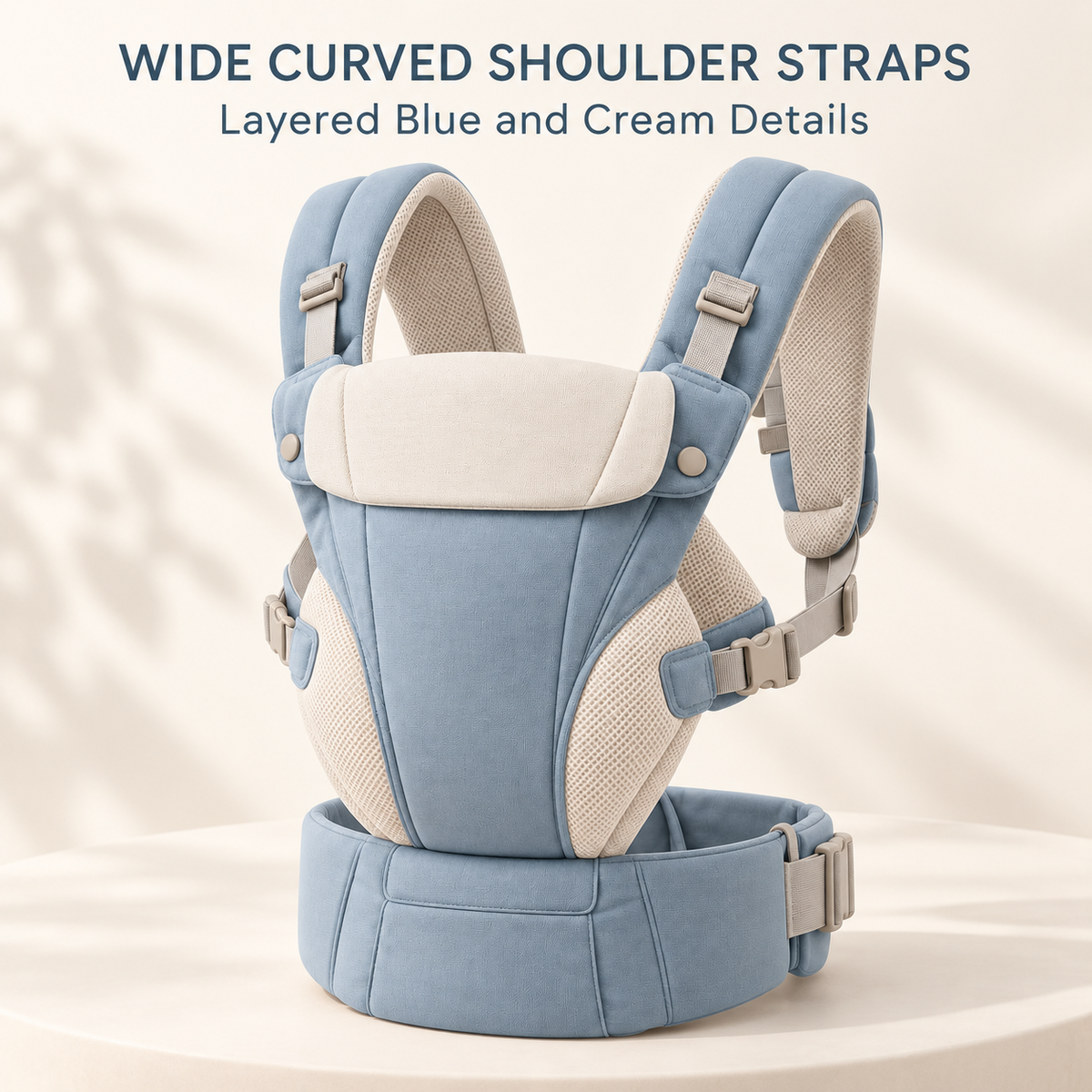 Skinkfine Blue Structured Baby Carrier – Adjustable Carrier with Wide Waist Belt