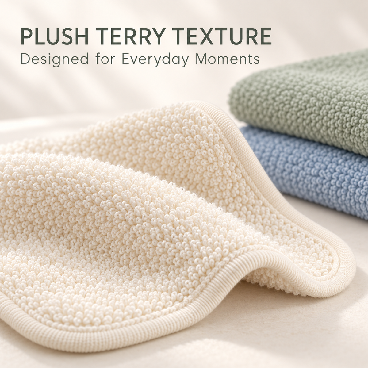 Skinkfine Pastel Baby Washcloths – Six-Piece Terry-Textured Cloth Set